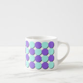 Aqua & Blue Polka Dots Espresso Kop (Rechts)