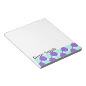 Aqua & Blue Polka Dots Notitieblok (Schuin)