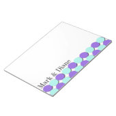 Aqua & Blue Polka Dots Notitieblok (Schuin)