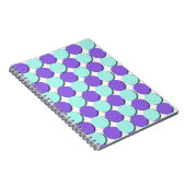 Aqua & Blue Polka Dots Notitieboek (Rechterzijde)