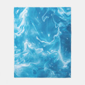 Aqua Blue Pool waterpatroon Fleece Deken (Voorkant)
