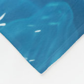 Aqua Blue Pool waterpatroon Fleece Deken (Hoek)