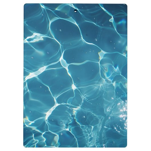 Aqua Blue Pool waterpatroon Klembord (Achterkant)