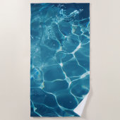 Aqua Blue Pool waterpatroon Strandlaken (Voorkant)