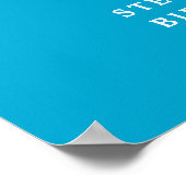 Aqua Blue Proost 85 jaar Verjaardag Welkom Poster (Hoek)