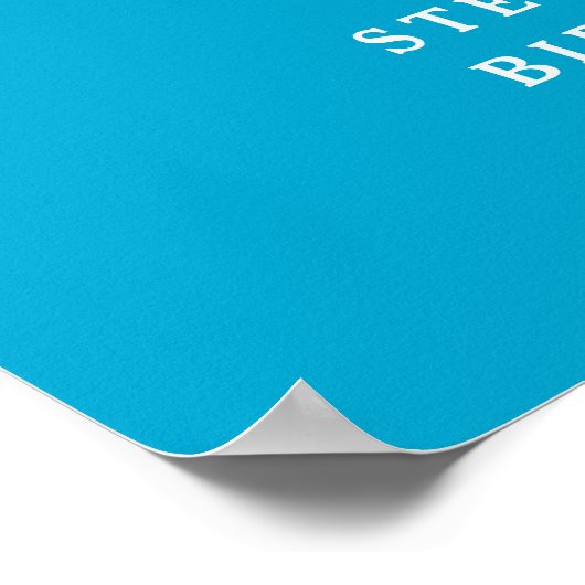 Aqua Blue Proost 85 jaar Verjaardag Welkom Poster (Hoek)