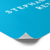 Aqua Blue Proost op 55 jaar Pensioen Partij Poster (Hoek)