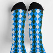 AQUA BLUE & RACING GREEN Argyle Pattern-Sokken Sokken (Top)