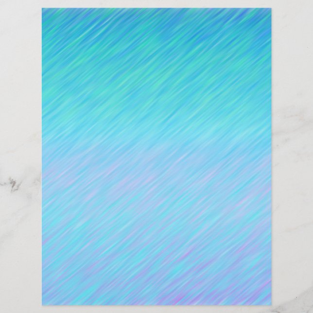 Aqua Blue Rain Pattern Scrapbook Paper (Voorkant)