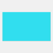 Aqua Blue Rectangle Sticker (Voorkant)