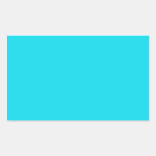 Aqua Blue Rectangle Sticker (Voorkant)