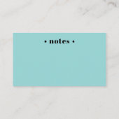 Aqua Blue Retro Gereserveerde Zitplaatsen Tandarts Afsprakenkaartje (Achterkant)