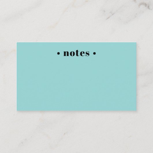 Aqua Blue Retro Gereserveerde Zitplaatsen Tandarts Afsprakenkaartje (Achterkant)