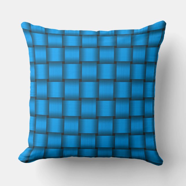 Aqua Blue Ribbon Sierkussen (Voorkant)