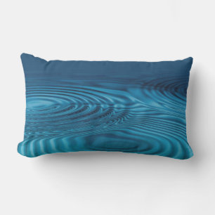 Aqua Blue Ripples Buitenkussen