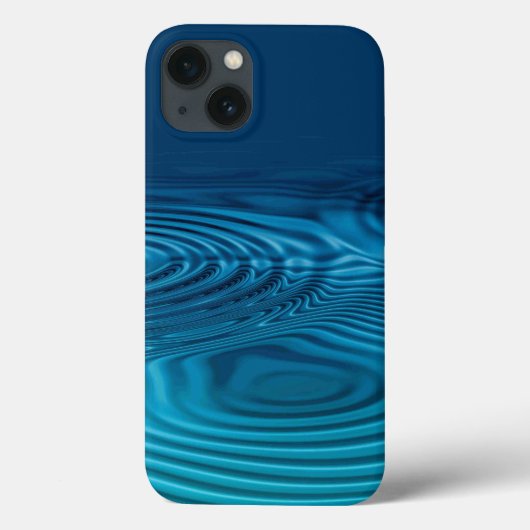 Aqua Blue Ripples Case-Mate iPhone Case (Achterkant)