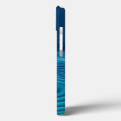 Aqua Blue Ripples Case-Mate iPhone Case (Achterkant / Links)