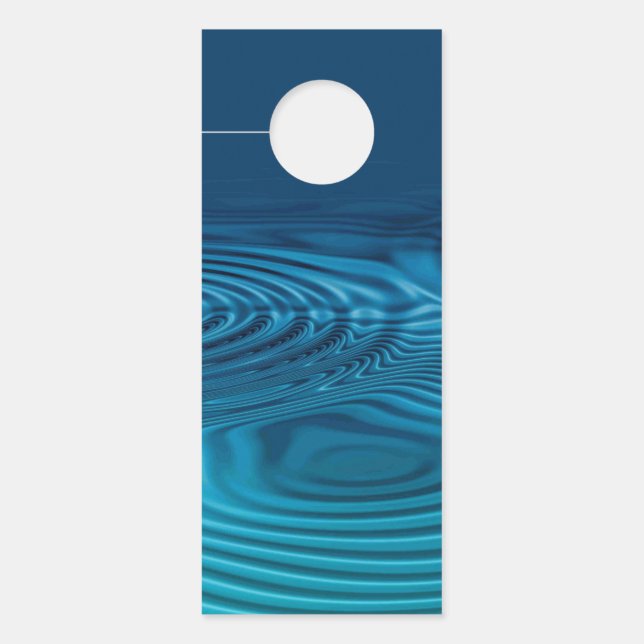 Aqua Blue Ripples Deurhanger (Voorkant)
