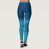 Aqua Blue Ripples Leggings (Achterkant)