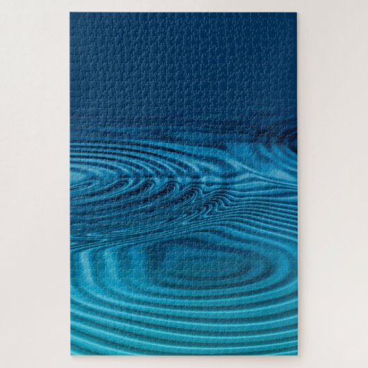 Aqua Blue Ripples Legpuzzel (Verticaal)