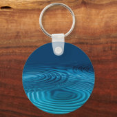 Aqua Blue Ripples Sleutelhanger (Achterkant)