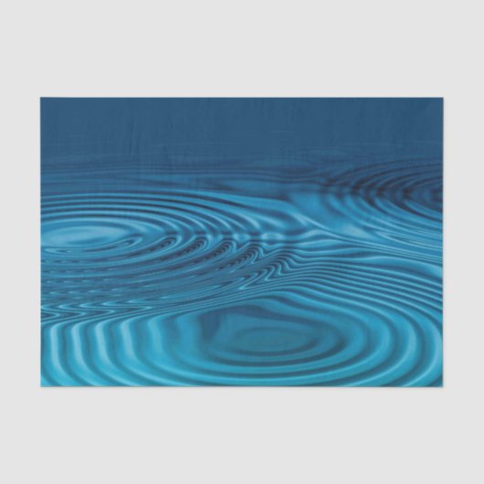 Aqua Blue Ripples Tissuepapier (Voorkant)