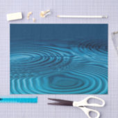 Aqua Blue Ripples Tissuepapier (Craft)