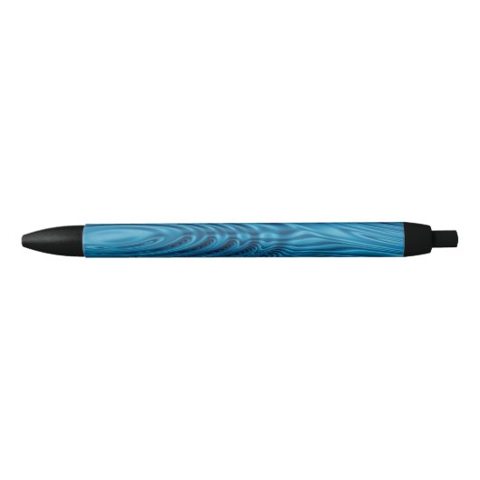 Aqua Blue Ripples Zwarte Inkt Pen (Voorkant)