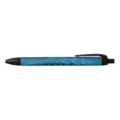 Aqua Blue Ripples Zwarte Inkt Pen (Bovenkant)