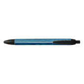 Aqua Blue Ripples Zwarte Inkt Pen (Achterkant)