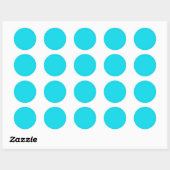 Aqua Blue Ronde Sticker (Vel)