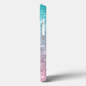 Aqua blue Roze zee sterrenstelsel abstract Monogra Case-Mate iPhone Case (Achterkant / Links)