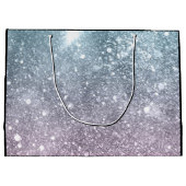 Aqua blue Roze zee sterrenstelsel abstract Monogra Groot Cadeauzakje (Achterkant)