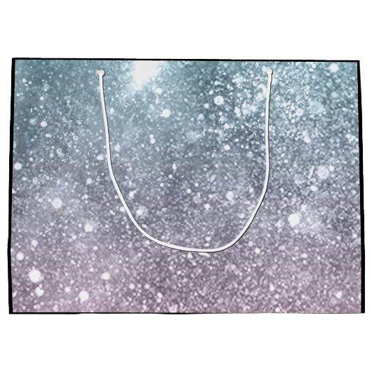 Aqua blue Roze zee sterrenstelsel abstract Monogra Groot Cadeauzakje (Achterkant)