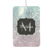 Aqua blue Roze zee sterrenstelsel abstract Monogra Luchtverfrisser (Voorkant)