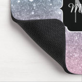 Aqua blue Roze zee sterrenstelsel abstract Monogra Muismat (Hoek)