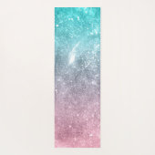 Aqua blue Roze zee sterrenstelsel abstract Monogra Yogamat (Achterkant)