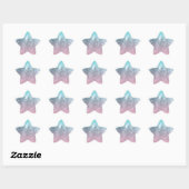 Aqua blue Roze zee sterrenstelsel abstract Ster Sticker (Vel)