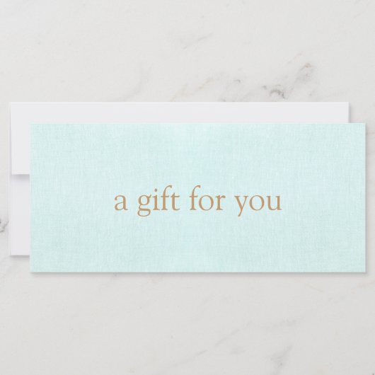 Aqua Blue Salon Spa Cadeaubon (Voorkant)