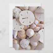 Aqua Blue Sand Dollar Thleding Wedding Invitations Kaart (Achterkant)
