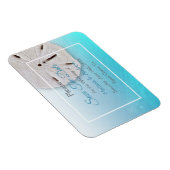 Aqua Blue Sand Dollar Wedding Save the Date Magnet Magneet (Rechterzijde)