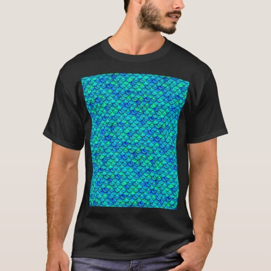 Aqua Blue Scales T-shirt (Voorkant)