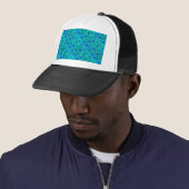 Aqua Blue Scales Trucker Pet (In situ)