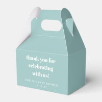 Aqua Blue Schattige Custom Baby shower Dank u