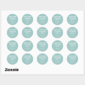 Aqua Blue Schattige Custom Baby shower Dank u Ronde Sticker (Vel)