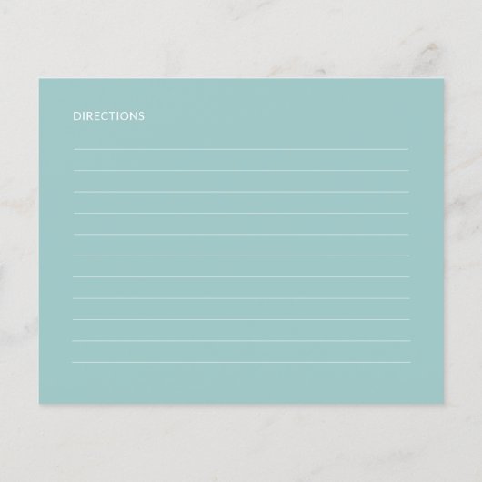 Aqua Blue Schattige Custom Vrijgezellenfeest Recep (Achterkant)