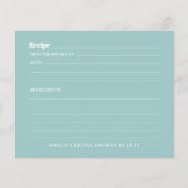 Aqua Blue Schattige Custom Vrijgezellenfeest Recep (Voorkant)