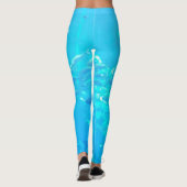 Aqua Blue School of Fish in Ocean Leggings (Achterkant)