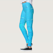 Aqua Blue School of Fish in Ocean Leggings (Links)