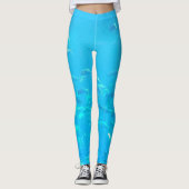 Aqua Blue School of Fish in Ocean Leggings (Voorkant)